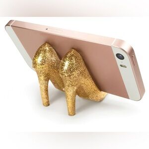 Gold Heel Phone Stand